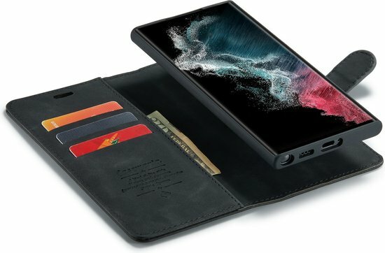 Samsung S23 Ultra Charcoal Gray - 2 in 1 Magnetic Book Case