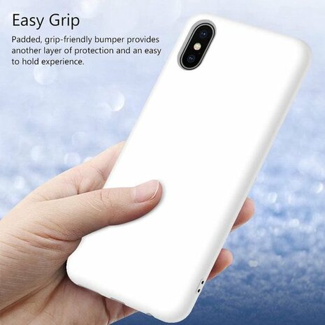 iPhone XS Max - Siliconen Back Cover - Wit