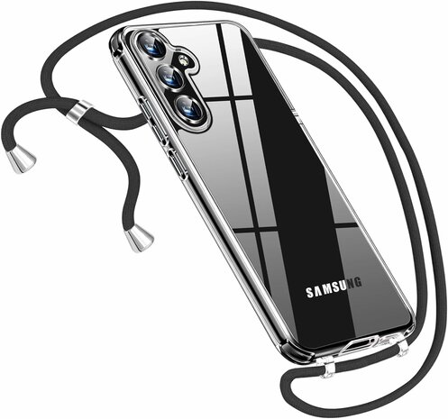 Samsung S25 Transparant - TPU Back Cover met Koord