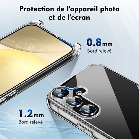 Samsung S25 Transparant - TPU Back Cover met Koord