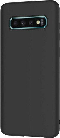 Samsung S10 - Siliconen Back Cover - Zwart