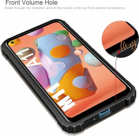 M11 - Armor Back Cover &amp; Glas - Zwart