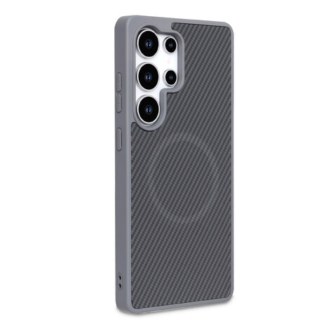 Samsung S24 Ultra - Grijs - Carbon MagSafe Back Cover