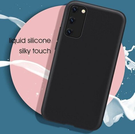 Samsung S20 FE - Siliconen Back Cover - Zwart