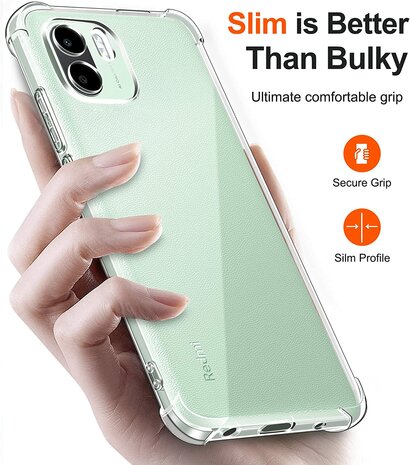 Redmi A1 &amp; A2 - Anti Shock &amp; 2x Glas - Transparant