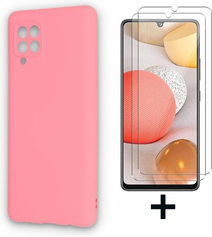 A42 - Back Cover &amp; 2X Glas - Roze
