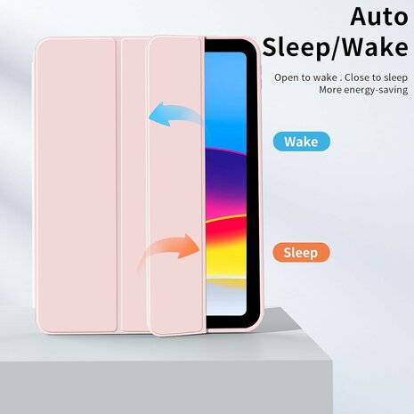iPad 2025 (11 Gen) - Roze - Smart Cover met Pen Slot