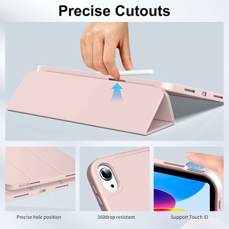 iPad 2025 (11 Gen) - Roze - Smart Cover met Pen Slot