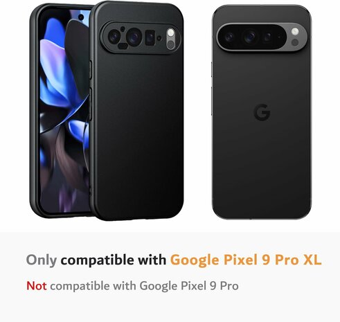 Pixel 9 Pro XL - Zwart -- Siliconen Back Cover