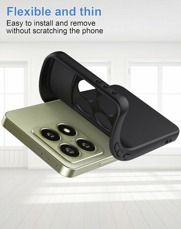 Xiaomi 14T - Siliconen Back Cover - Zwart