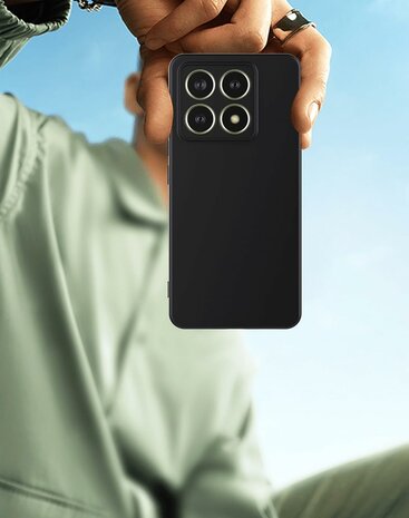 Xiaomi 14T - Siliconen Back Cover - Zwart