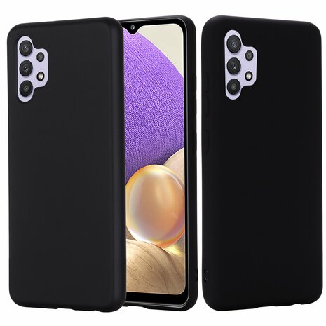 Samsung A32 4G - Siliconen Back Cover - Zwart