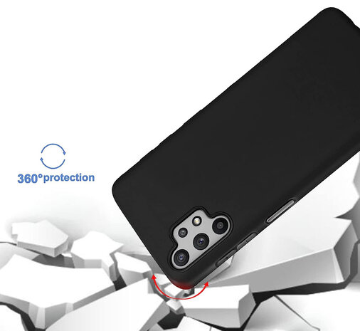 Samsung A32 4G - Siliconen Back Cover - Zwart