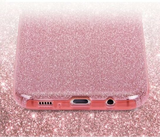 Samsung S20 Plus - Siliconen - Glitter Back Cover - Zwart