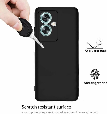 Oppo A79 5G - Siliconen Back Cover - Zwart