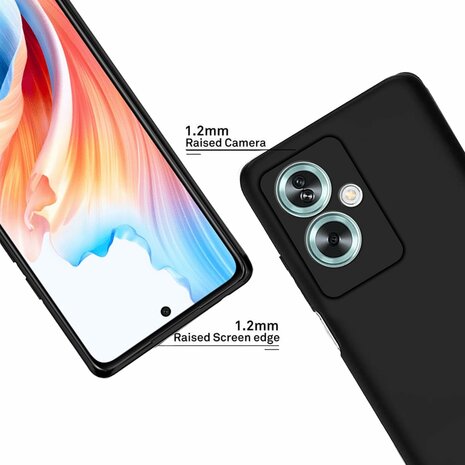 Oppo A79 5G - Siliconen Back Cover - Zwart