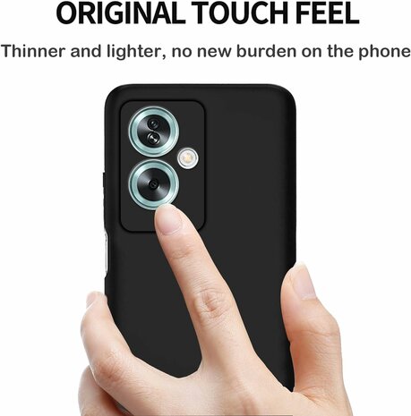 Oppo A79 5G - Siliconen Back Cover - Zwart