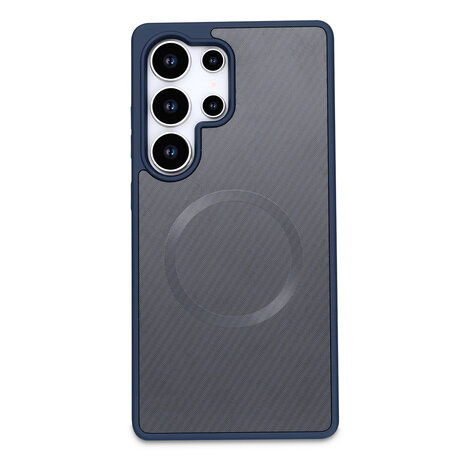 Samsung S24 Ultra - Blauw - Carbon MagSafe Back Cover