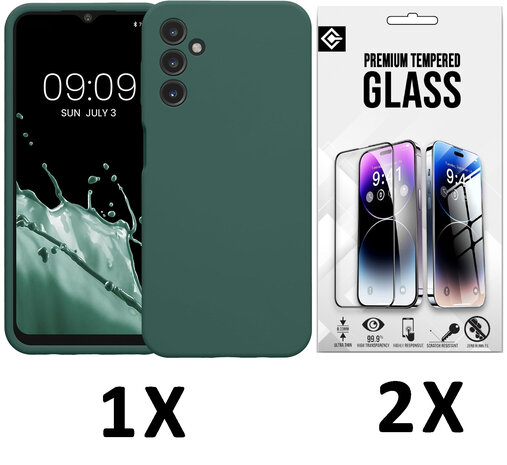 A25 - Liquid Back Cover &amp; 2x Glas - Groen