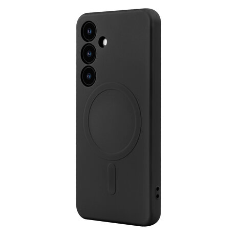 Samsung S25 - Zwart - Camera Siliconen MagSafe Back Cover