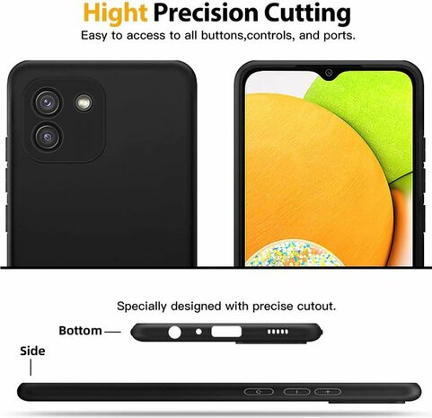 Samsung A03 - Siliconen Back Cover - Zwart