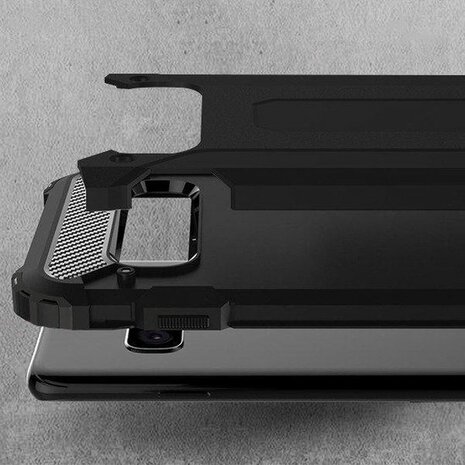 Samsung S10 Plus - Armor Back Cover - Zwart