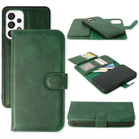 Samsung A33 5G Groen - 2 in 1 HQ Book Case met Extra Vakken