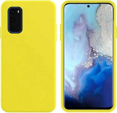 Samsung S20 - Siliconen Back Cover - Geel