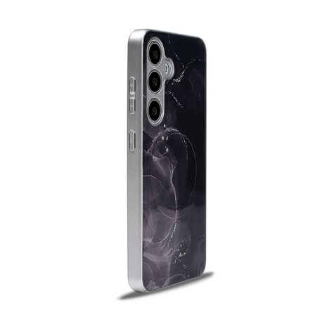 Samsung S24 Zwart - MagSafe TPU Marmer