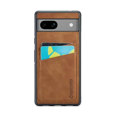 Pixel 7A - Back Cover met Kaarthouder - Sienna Brown