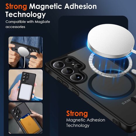 Samsung S23 Ultra - Matte MagSafe Armor - Zwart