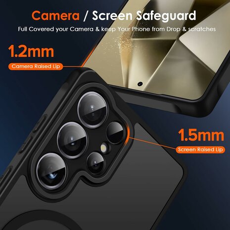 Samsung S23 Ultra - Matte MagSafe Armor - Zwart