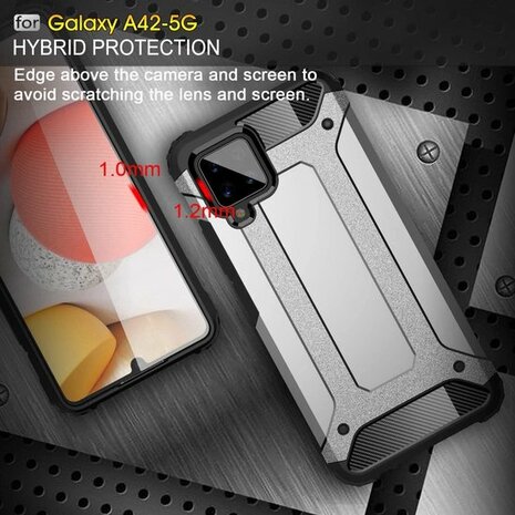 Samsung A42 5G Zwart - Anti Shock Armor