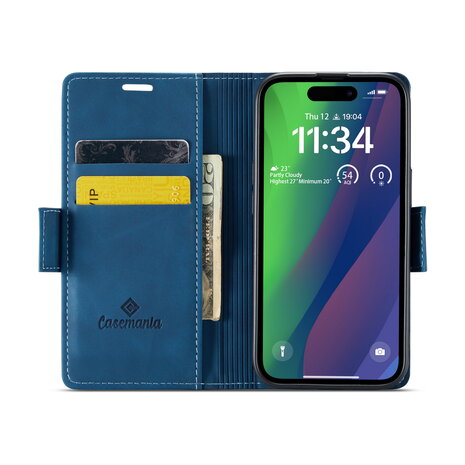 iPhone 15 Plus Navy Blue - MagSafe Book Case