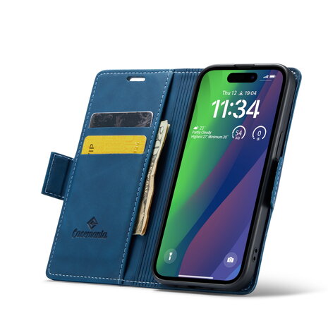 iPhone 15 Plus Navy Blue - MagSafe Book Case