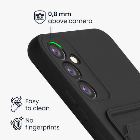 Samsung A25 - Back Cover met Kaarthouder - Zwart