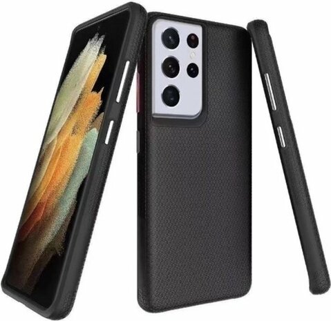 Samsung S20 Ultra Zwart - Anti Slip Matte Armor