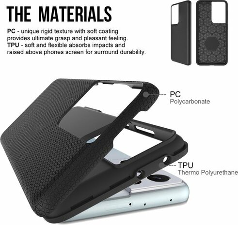 Samsung S20 Ultra Zwart - Anti Slip Matte Armor