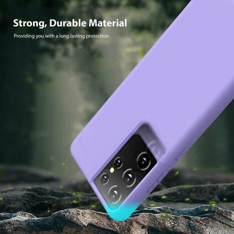 Samsung S21 Ultra - Siliconen Back Cover - Paars