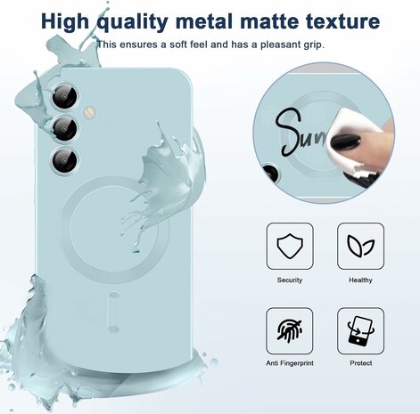 Samsung S24 Plus - Licht Blauw Blauw - MagSafe Matte TPU