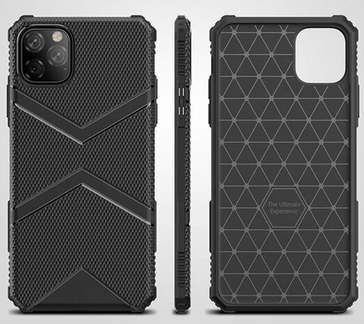 iPhone 11 Pro Max - Matrix Anti Shock Case  - Zwart