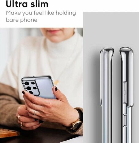 Samsung S21 Ultra - Siliconen Back Cover - Transparant