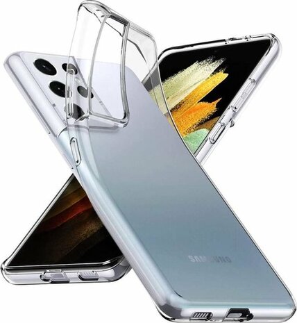 Samsung S21 Ultra - Siliconen Back Cover - Transparant