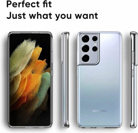 Samsung S21 Ultra - Siliconen Back Cover - Transparant