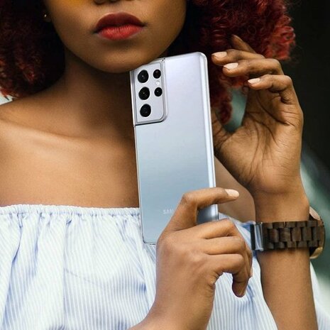 Samsung S21 Ultra - Siliconen Back Cover - Transparant