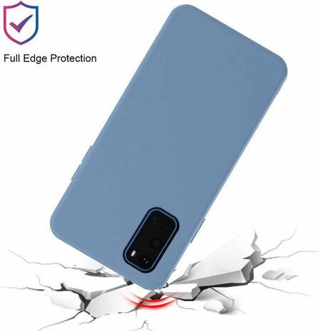Samsung S20 - Siliconen Back Cover - Blauw