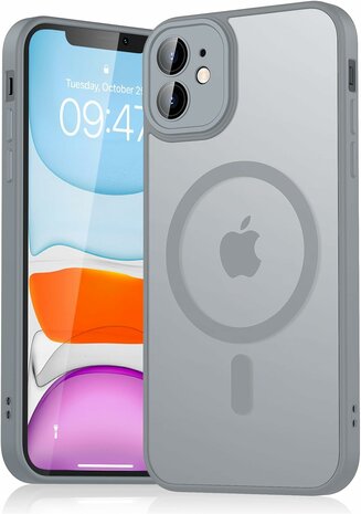 iPhone 11 - Grijs - Matte Armor - Geschikt voor MagSafe