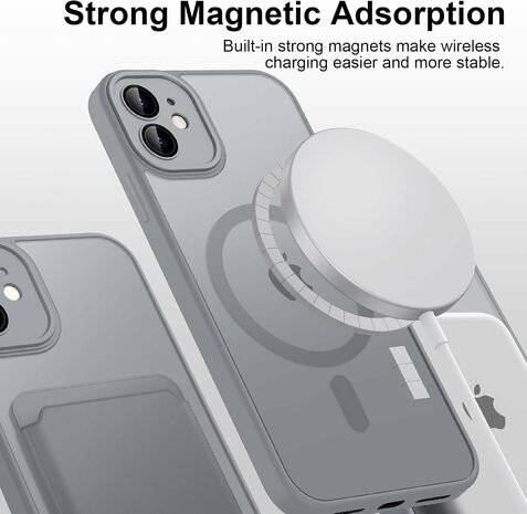 iPhone 11 - Grijs - Matte Armor - Geschikt voor MagSafe