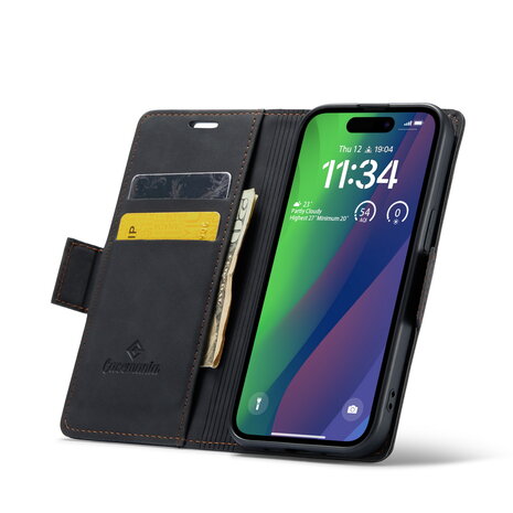 iPhone 15 Plus Charcoal Gray - MagSafe Book Case