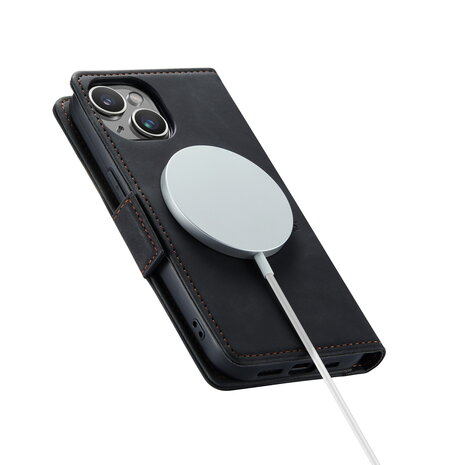 iPhone 15 Plus Charcoal Gray - MagSafe Book Case